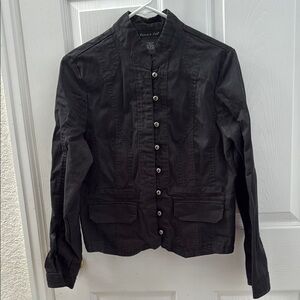 Eagle’s Eye Black Women’s Blazer Jacket button up with front pockets Size 8
